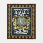 It's A Ubaldo Thing You Couldn't Understand Fleecedecke (Vorderseite)
