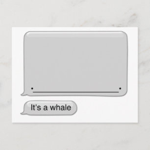 its a whale postkarte