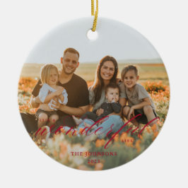 It's A Wonderful Life Ceramic Ornament Red