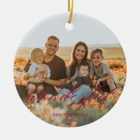 It's A Wonderful Life Ceramic Ornament Red (Vorne)