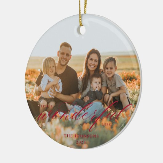 It's A Wonderful Life Ceramic Ornament Red (Links)