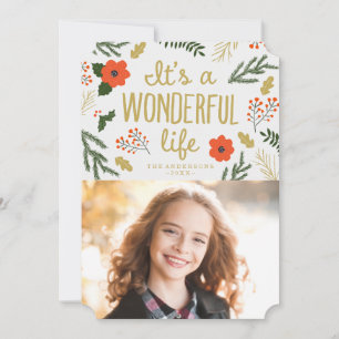 It's A Wonderful Life   Holiday Photo Card Feiertagskarte