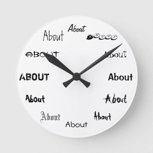 It's About Time! Runde Wanduhr (Vorderseite)