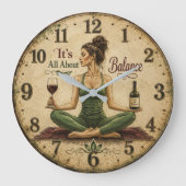 It's All About Balance  Große Wanduhr (Vorderseite)