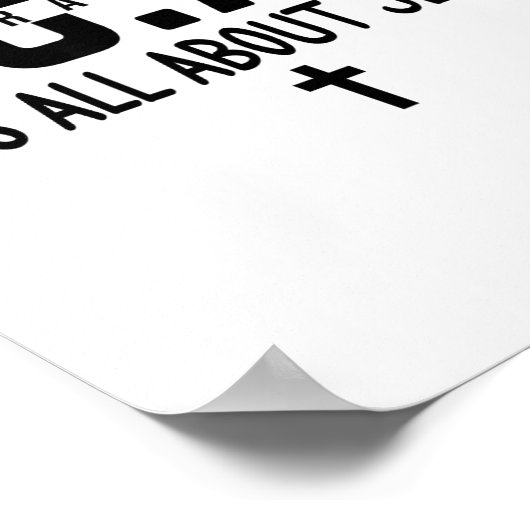 It's All About Jesus Make Heaven Crowded God Over  Poster (Ecke)