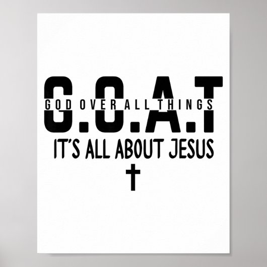 It's All About Jesus Make Heaven Crowded God Over  Poster (Vorne)