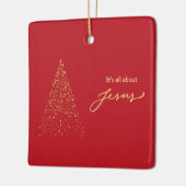  It's All About Jesus Square Keramikornament (Links)