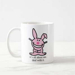 It's all about me deal with it funny bunny Mug Kaffeetasse