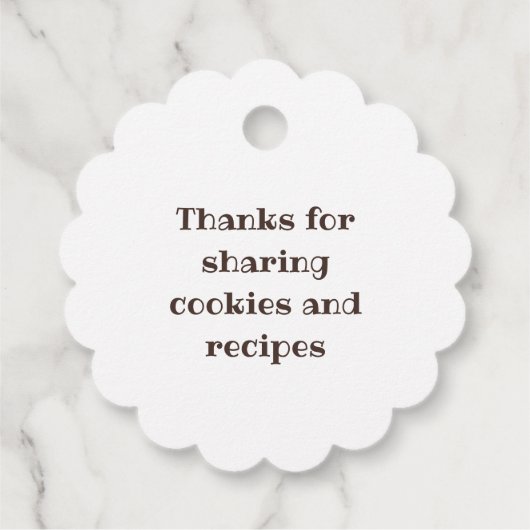 It's All About That Bake Cookie Swap  Geschenkanhänger (Rückseite)