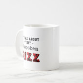 It's All About That Unspoken Rizz Red Gray Kaffeetasse (Vorderseite Links)