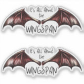 It's All About The Wingspan 2pack Aufkleber (Vorderseite)