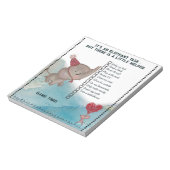 It's an Elephant Task- Kids Daily Checklist  Notizblock (Rotiert)