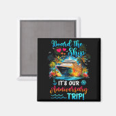 It's Anniversary Trip Couples Matching Magnet (Vorderseite/Rückseite)