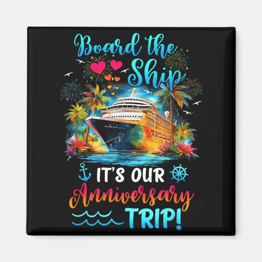 It's Anniversary Trip Couples Matching Magnet (Vorne)