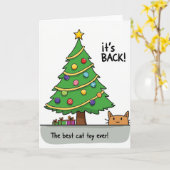 Its Back The Best Cat Toy Ever Karte (Gelbe Blume)