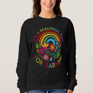It's Beautiful Day For Learning Rainbow Teacher St Sweatshirt