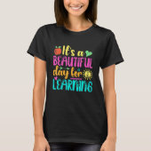 It's Beautiful Day For Learning Retro Teacher Stud T-Shirt (Vorderseite)