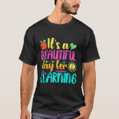 It's Beautiful Day For Learning Retro Teacher Stud T-Shirt (Vorderseite)