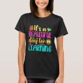 It's Beautiful Day For Learning Retro Teacher Stud T-Shirt (Vorderseite)