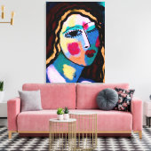 It's Been a Long Day Abstract Digital Painting Leinwanddruck (Insitu (Wohnzimmer))