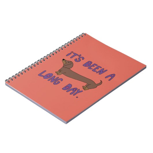 IT'S BEEN A LONG DAY DACHSHUND NOTEBOOK  NOTIZBLOCK (Linke Seite)