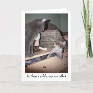 It's been hat "since we talked" karte