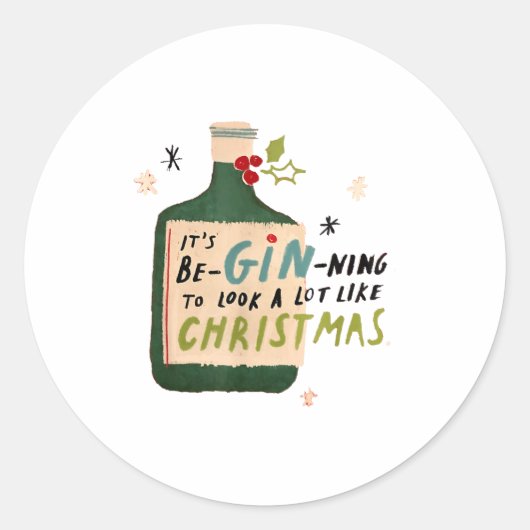 It's Beginning To Look A Lot Like Tails Funny Chri Runder Aufkleber (Vorderseite)