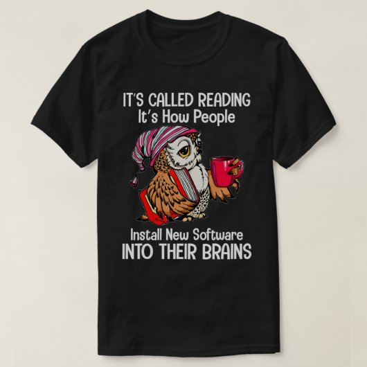 Its called reading tshirt reader reading owl lover (Design vorne)