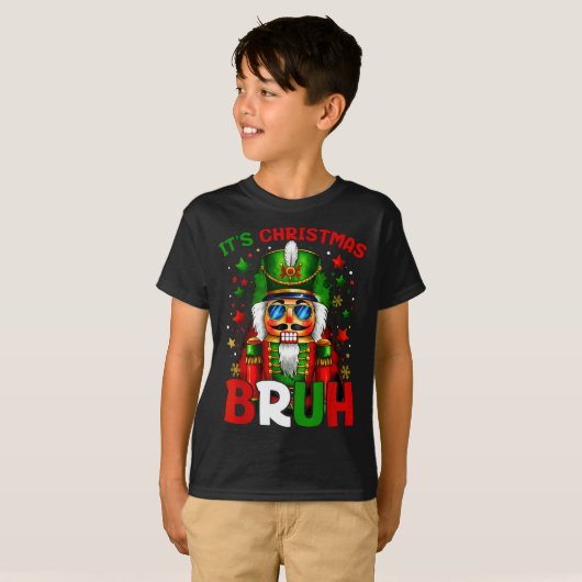 It's Christmas Bruh Nutcracker Boys Kids Xmas Chri T-Shirt (Vorne ganz)