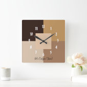 It's Coffee Time! Quadratische Wanduhr (Zuhause)