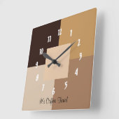 It's Coffee Time! Quadratische Wanduhr (Winkel)