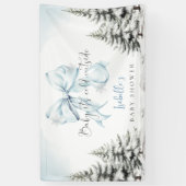 It's Cold Outside Blue Bow Baby Shower Party Banner (Vertikal)