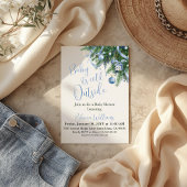 It's Cold Outside Blue Bow Winter Boy Baby Shower Einladung