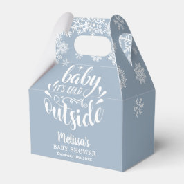 It's Cold Outside Blue Boy Winter Baby Shower Geschenkschachtel