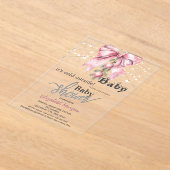 It's Cold Outside Bow Balls Lights Baby Shower Acryleinladungen (Ablage )