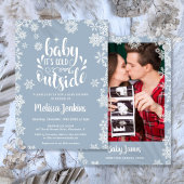It's Cold Outside Boy Photo Winter Baby Shower Einladung