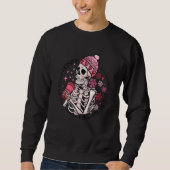 It's Cold Outside Like My Heart Skeleton Skull Cof Sweatshirt (Vorderseite)