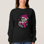 It's Cold Outside Like My heart Skeletons Coffee V Sweatshirt (Vorderseite)