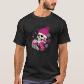 It's Cold Outside Like My heart Skeletons Coffee V T-Shirt (Vorderseite)