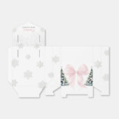 It's Cold Outside Pink Bow Baby Shower Favor Box Geschenkschachtel (Ungefaltet)
