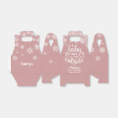 It's Cold Outside Pink Girl Winter Baby Shower Geschenkschachtel (Ungefaltet)