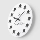 It's Crochet 0'Clock! Große Wanduhr (Winkel)