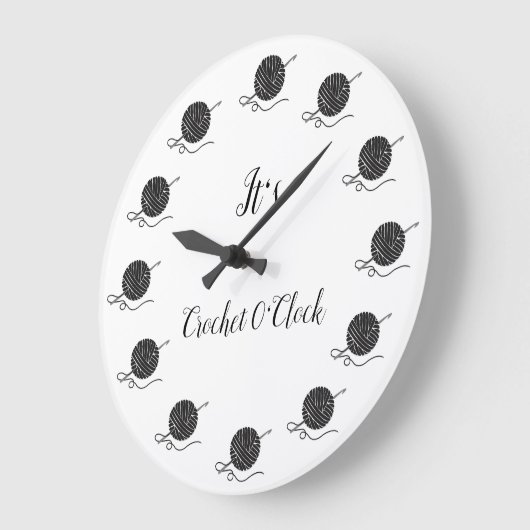 It's Crochet 0'Clock! Große Wanduhr (Winkel)