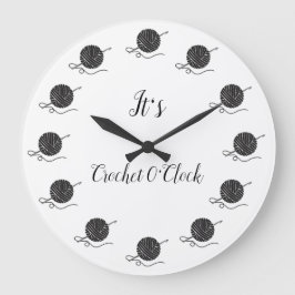 It's Crochet 0'Clock! Große Wanduhr