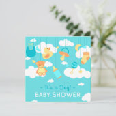 It's der Boy - Baby Shower Einladung (Stehend Vorderseite)