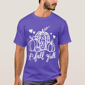 Its Fall Leopard Pumpkin Fall Lover Autumn Fall Gi T-Shirt