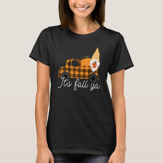 It's Fall Ya Thanksgiving  Gnomes Autumn Holiday G T-Shirt (Vorderseite)