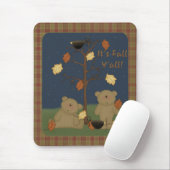 "It's Fall Y'all" Autumn Teddy Bear Mousepad 2 (Mit Mouse)