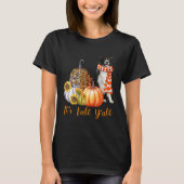 It's Fall Y'all Border Collie Dog Leopard Pumpkin T-Shirt (Vorderseite)