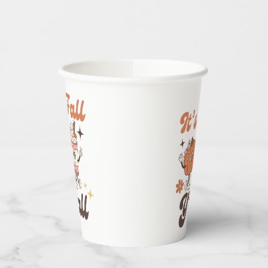 It's Fall Y'all – Cute Pumpkin & PSL Fall Party Pappbecher (Links)